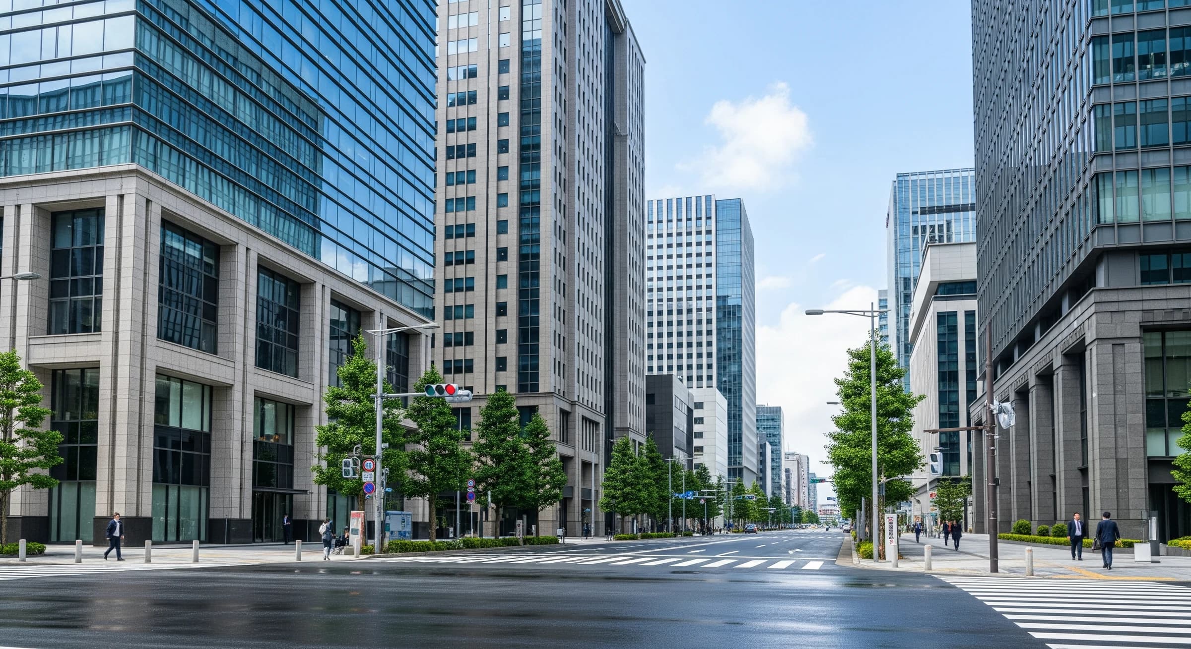 大阪・北浜のビジネス街の風景